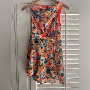 Topshop size Small romper floral hot pink